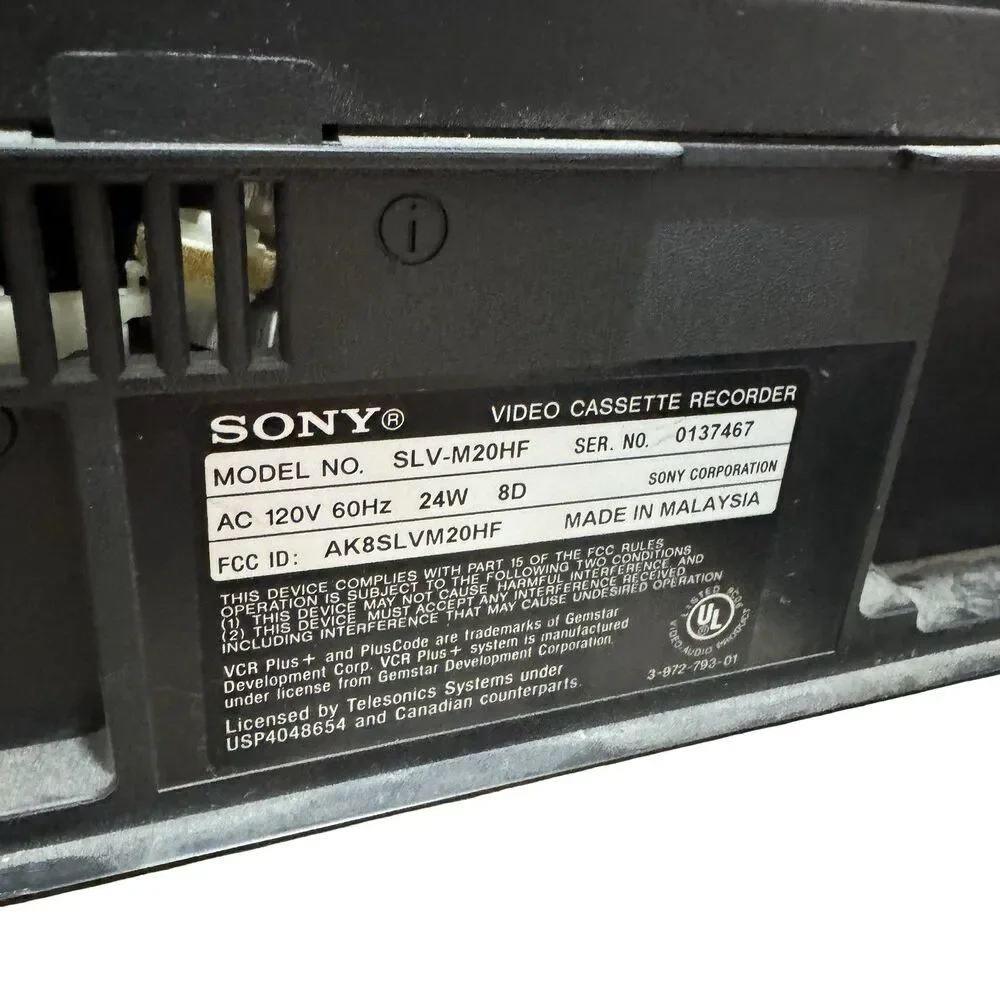 Sony SLV-M20HF Hi-Fi Stereo VHS VCR Player Recorder SmartFile Tested Working